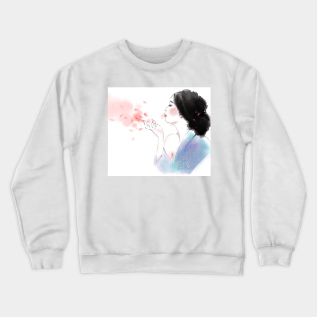 Cherry Blossom Crewneck Sweatshirt by christinechangart